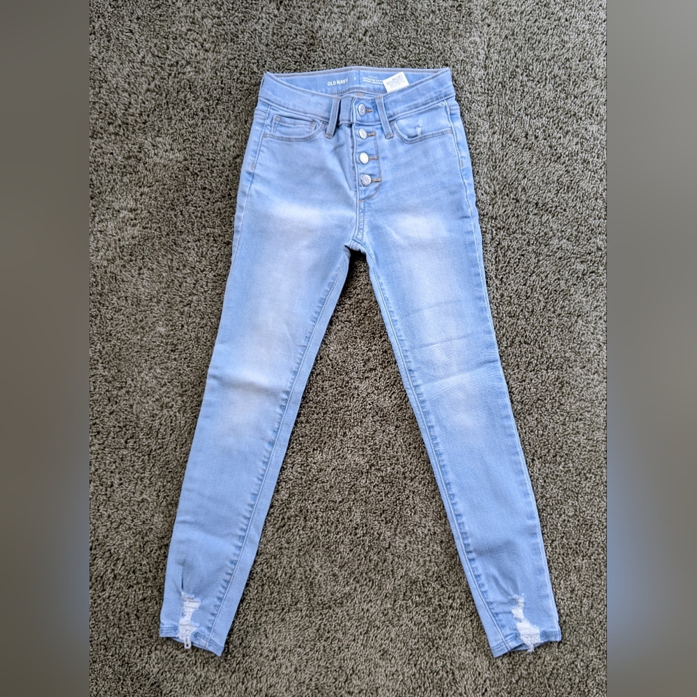 Old Navy Light Blue Kids Skinny Jeans Size:8